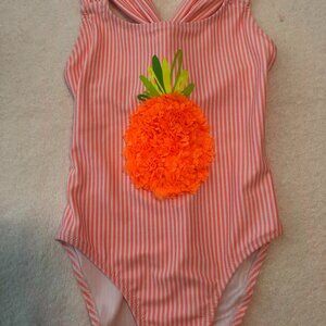 Mayoral Pineapple 1 Piece Swimsuit Girl Size 6 New with Tags
